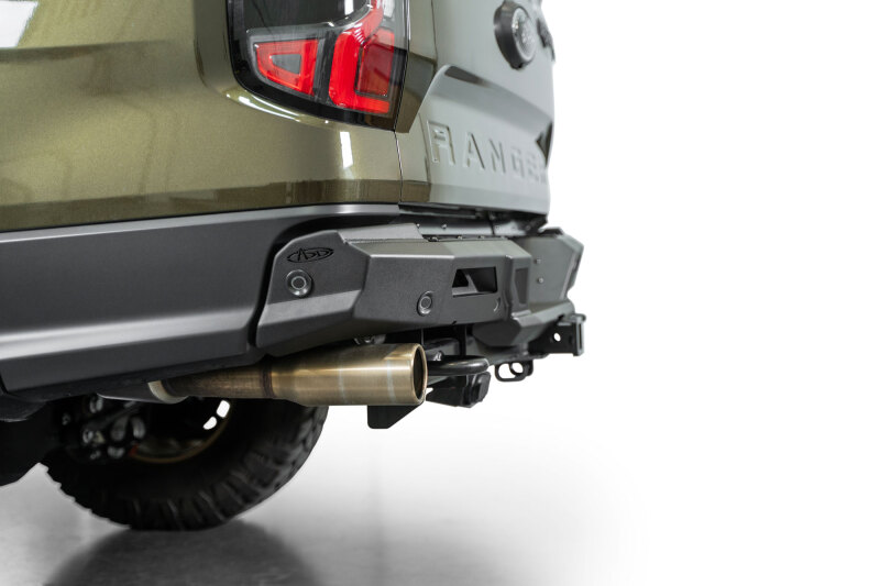 Ford Ranger Raptor Bumper - Rear - Addictive Desert Designs - Edge - Hammer Black with Satin Black Panels - `24-`26